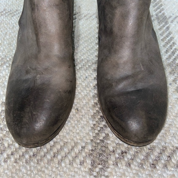 Marsell Brown Leather Ankle wooden Heels Booties Size 39 - Picture 5 of 7